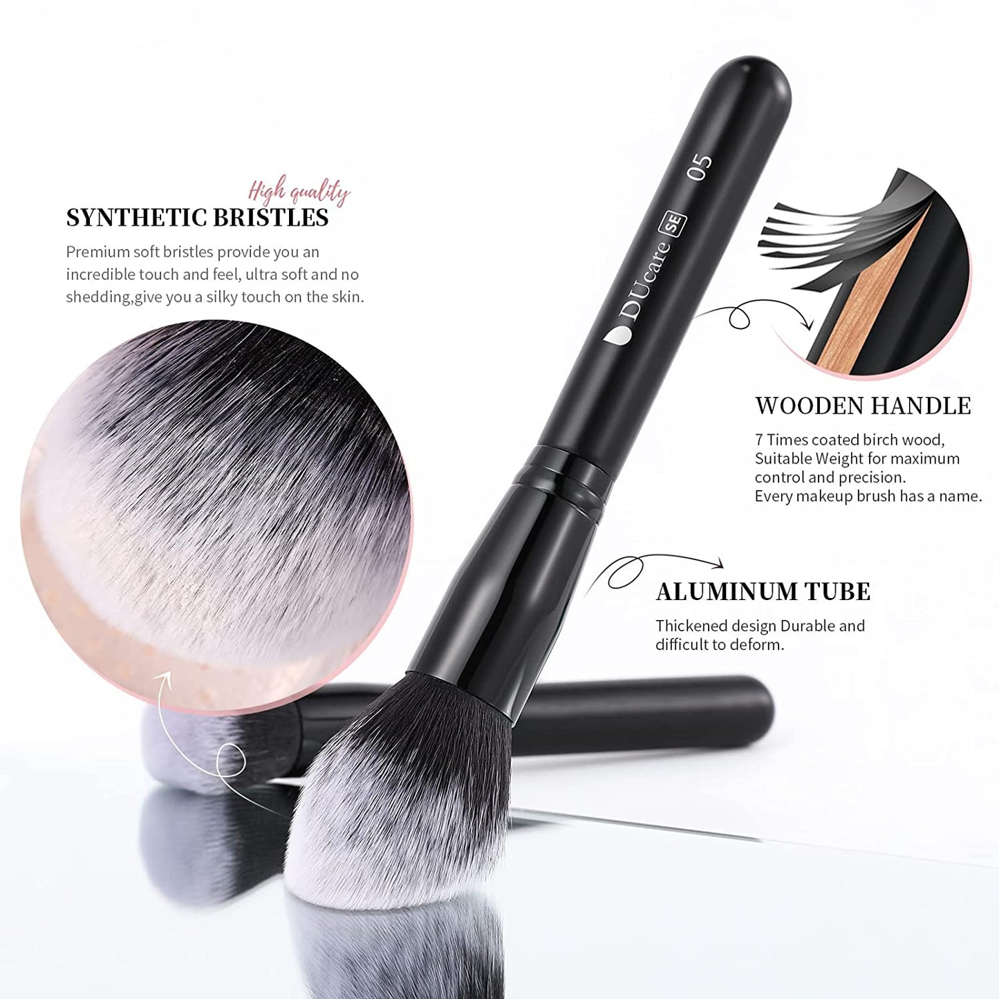 27-Piece Professional Makeup Brush Set - Premium Synthetic Kabuki Brushes for Foundation, Blending, Face Powder, Blush, Concealers, and Eye Shadows