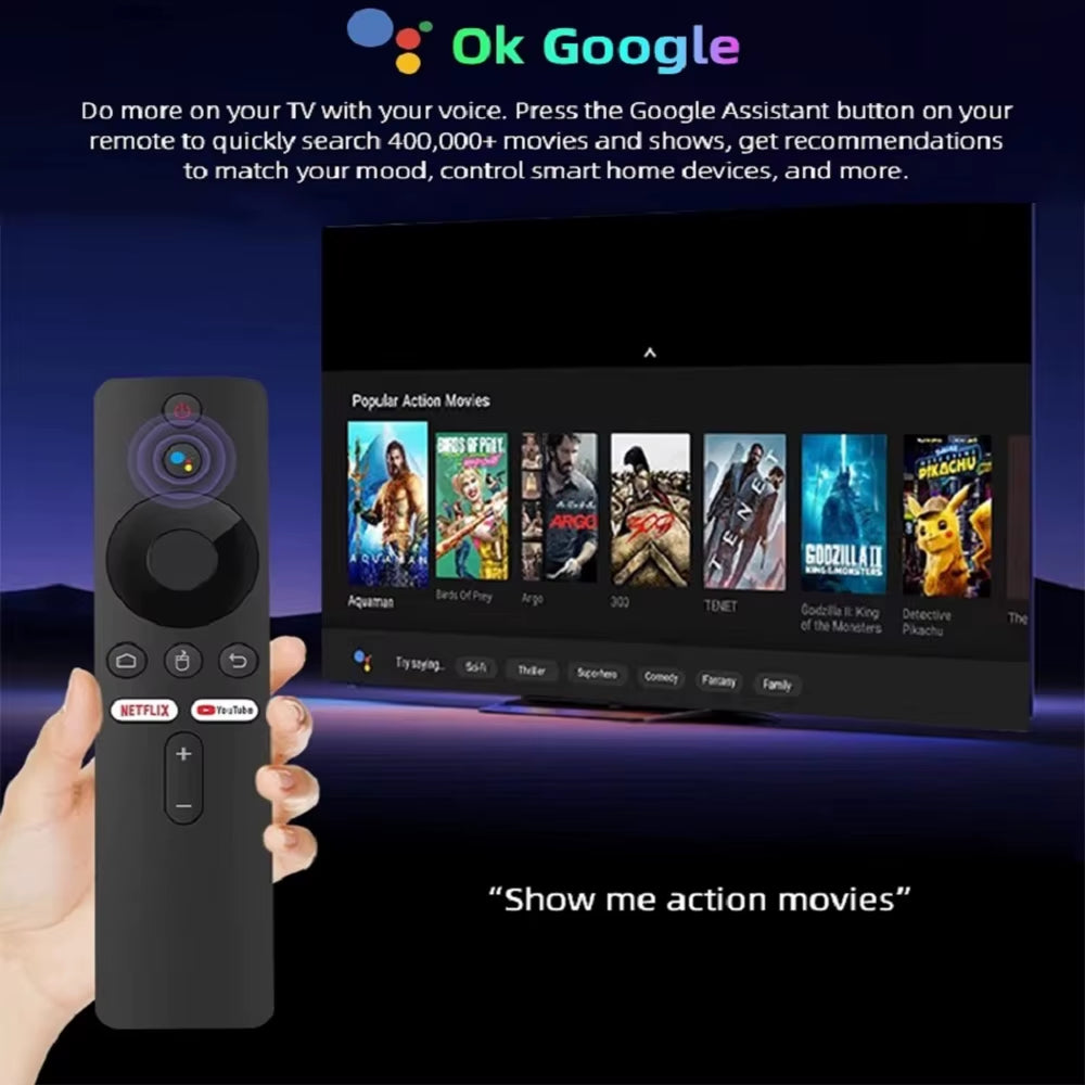 Android TV Box Q10 – Android 14 Media Player with Dual WiFi (2.4G & 5G), Google Voice Control, 4GB/8GB RAM, 64GB/128GB ROM, 3D & 8K/4K Video Support