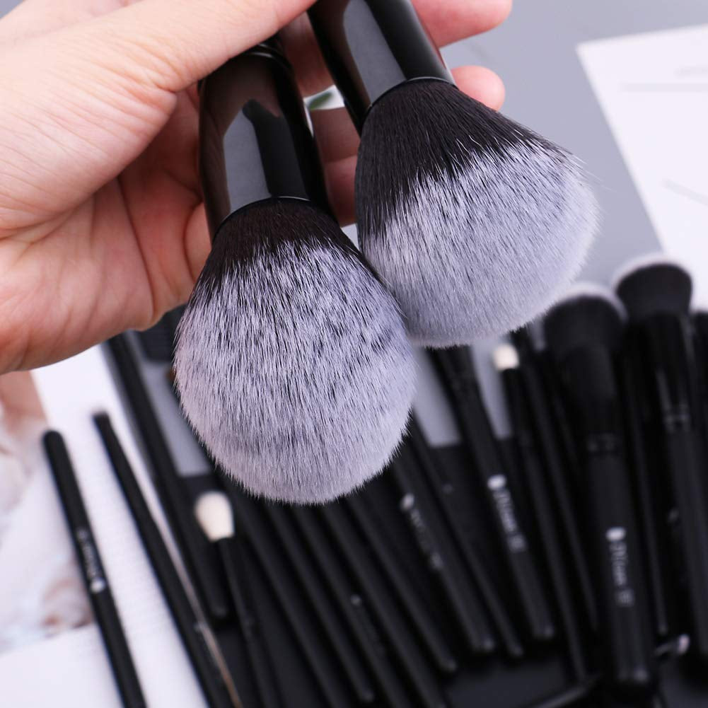 27-Piece Professional Makeup Brush Set - Premium Synthetic Kabuki Brushes for Foundation, Blending, Face Powder, Blush, Concealers, and Eye Shadows