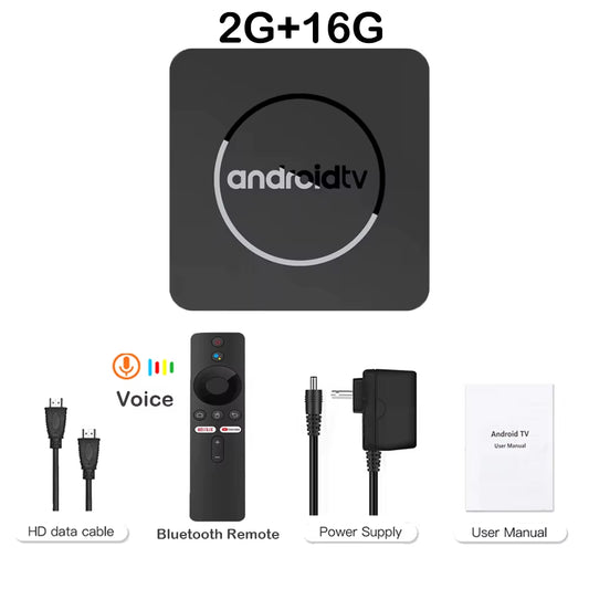 Android TV Box Q10 – Android 14 Media Player with Dual WiFi (2.4G & 5G), Google Voice Control, 4GB/8GB RAM, 64GB/128GB ROM, 3D & 8K/4K Video Support